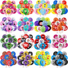 12pcs All Themed 12'' Latex Balloons Kids Birthday Cartoons Party Decorations 