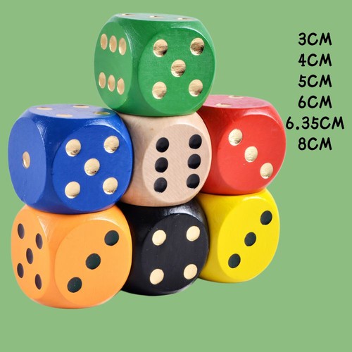 Wooden plain dice - wooden,