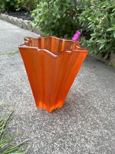 Art deco frosted orange - frosted, glass
