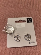 F&F Tesco Silver Tone Heart