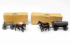 Vintage RMM Roskopf H0 Gauge Horse Drawn Farm Wagons x2 - Boxed No: 2 & 6