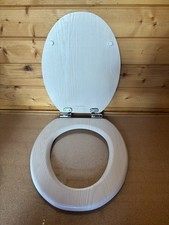 Angel Shield Antibacterial Wooden Soft Close Toilet Seat  Oak K2