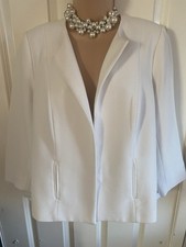 Bon Marche Light Cream Edge to Edge Jacket Size 16 Fully Washable Lined