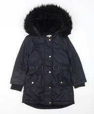 Bluezoo Girls Black Faux Fur