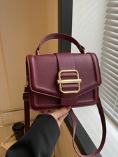 Burgundy Leather Crossbody Bag