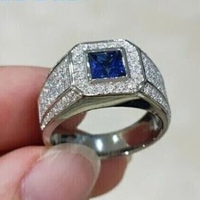 Princess blue sapphire diamond - princess,
