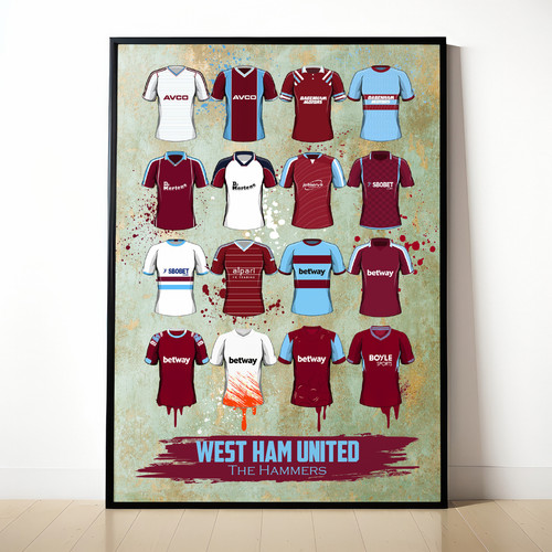 West ham united painted shirt - west,