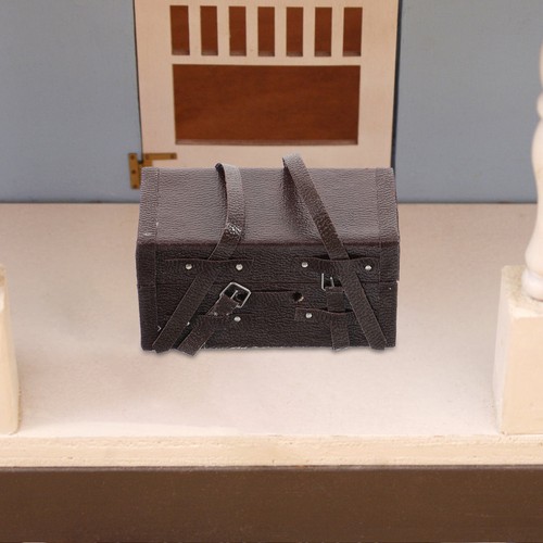 Brown mini wooden suitcase - brown,