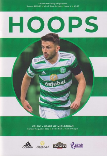 Football programme celtic - celtic, v
