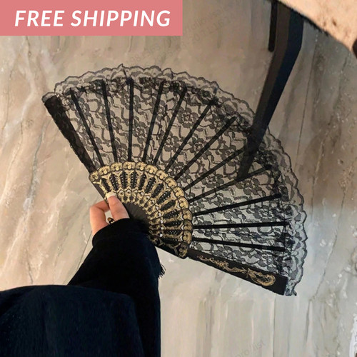 Portable spanish folding fan - folding,