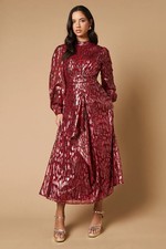 Oasis Womens Wrap Dress Animal