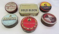6 Assorted Vintage Tobacco Tins inc Waverley, Weaver, Mahogany, Tam O'Shanter.