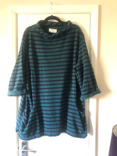 SEASALT DARK TEAL & NAVY STRIPED "DARK SKIES TUNIC"   Size 20