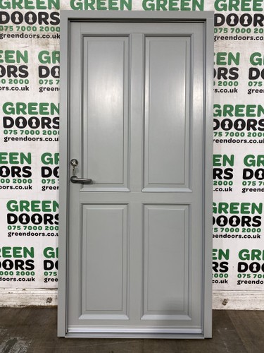 Solid wood front door - front, agate