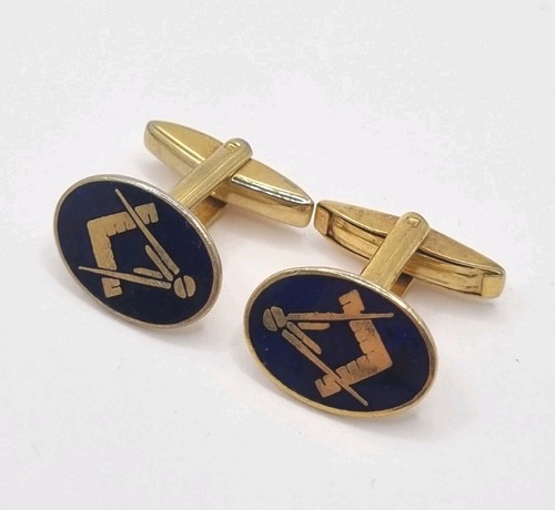 Vintage pair enamelled - pair,