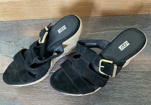 Ugg black suede espadrille - suede,