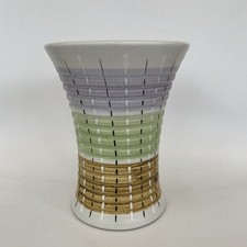 Vintage Denby Burlington Rainbow Vase 1950s Albert Colledge 16cm Flared Waisted