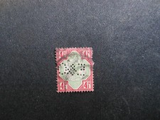 Old British postage stamps. 1887 No 206 Type 77 4halfpenny Green and Red. 