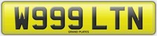 Number plate W999 LTN