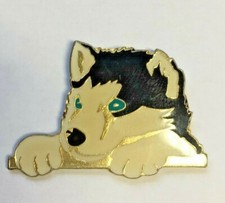 Character Pin Badge Siberian Husky Alaskan Malamute puppy
