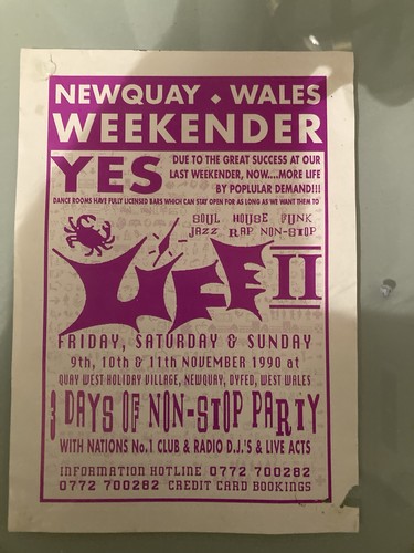 Rave flyer 1990 - rave, life