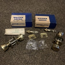 Weiser Locks 2 Indoor Door Handles  Brass Finish