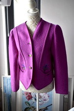 Vintage Geiger Collection Wool Embroidered Jacket Size 36 Hardly Worn