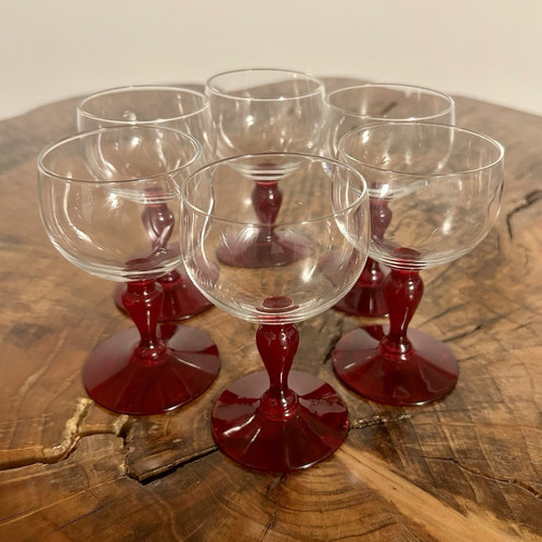Vintage set ruby - set, red