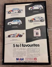 FRAMED Original 1990 Vauxhall Mobil | Man Cave  | Nova GTE | Astra GTE | Rally