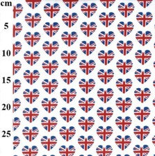 Polycotton Fabric Hearts Union