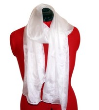 White silk scarf ready for