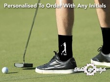 Personalised Golf Socks Initials or Name Birthday Gift for Dad Fathers Day 