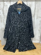 Desigual Women's  Black Floral Brocade Evening Coat/Jacket Sz 42  (small 14uk)