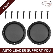 Universal Piece of 2 Black Car Speakers Cover Mesh Woofer Subwoofer Grill 7"