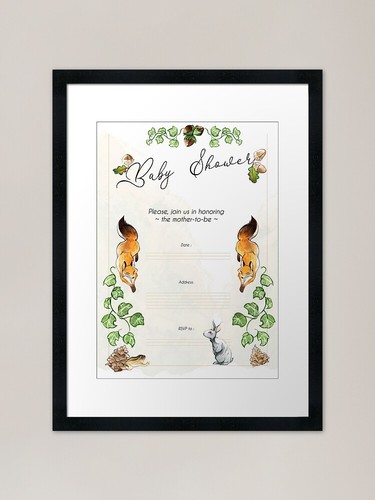 Woodland animal baby shower