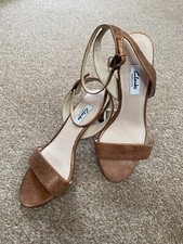 Ladies New Clarks Bronze Heeled Sandals Size UK 6D