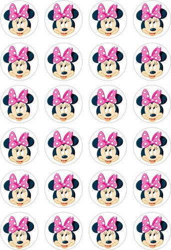 Pink minnie mouse face - mouse,