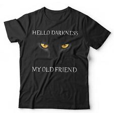 Hello Darkness My Old Friend Cats Eyes Tshirt Unisex & Kids Cat Kitten Cute