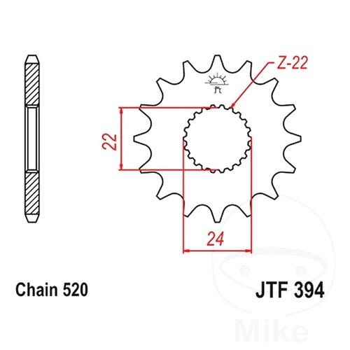 Front sprocket tooth 520 - sprocket, 14