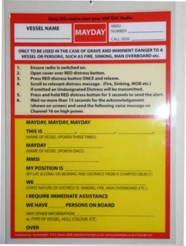 Vhf dsc mayday procedure - dsc,