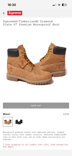 Supreme timberland - supreme, 6”