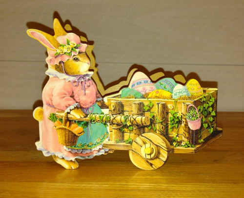 Wooden easter bunny - easter,