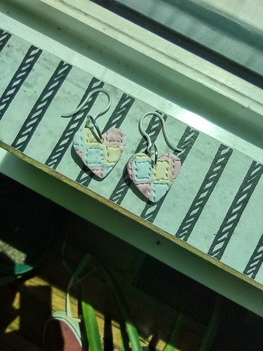 Tiny pastel quilted - pastel, heart