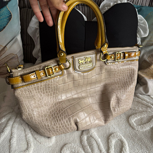 Coach croc embossed leather - croc,