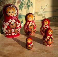 Wooden russian nesting dolls - wooden,