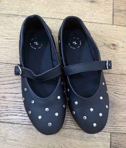 Girls black school shoes - black,