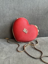 ❤️Love Moschino Heart Shaped Box Clutch Bag pouch in Red.