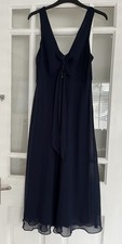 Marks & Spencer Per Una Navy Sleeveless Lined Dress Ladies Size 14 (376)