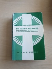 Lenski Bible Commentary Colossians Thessalonians Timothy Titus Philemon Hardback
