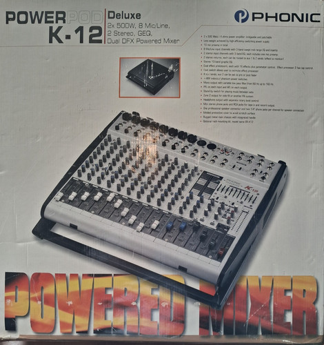 Mixer amplifier phonic k12 - mixer,